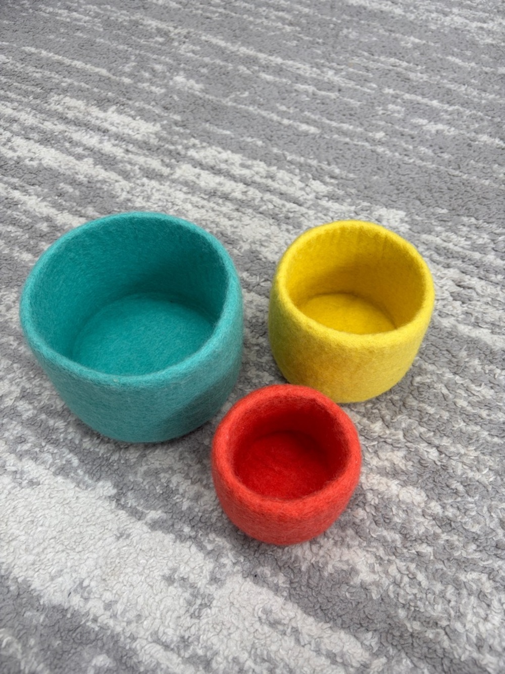 Lovevery Felt Nesting Baskets Set of 3 Baby Toy